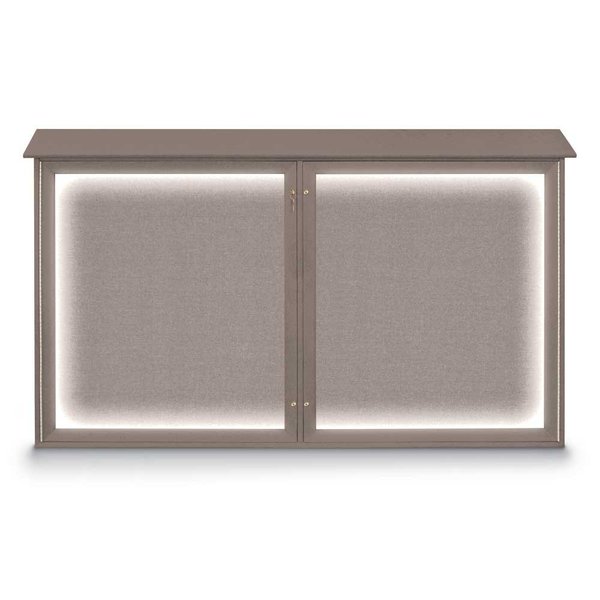 United Visual Products Single Door Enclosed Radius EZ Tack Board, 18"x24", Bronze/Black UV7000EZ-BLACK-BRONZE